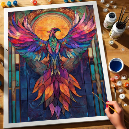 Stained Glass Phoenix | Paint by Numbers Kit