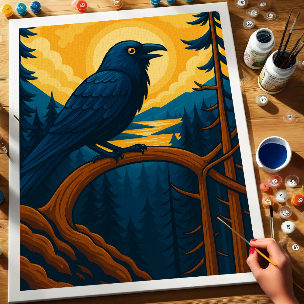 Forest Raven | Paint by Numbers Kit