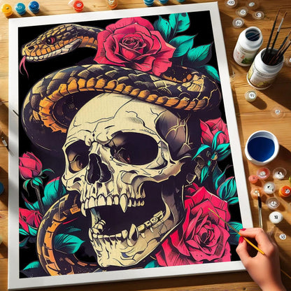 Serpent and Rose | Paint by Numbers Kit