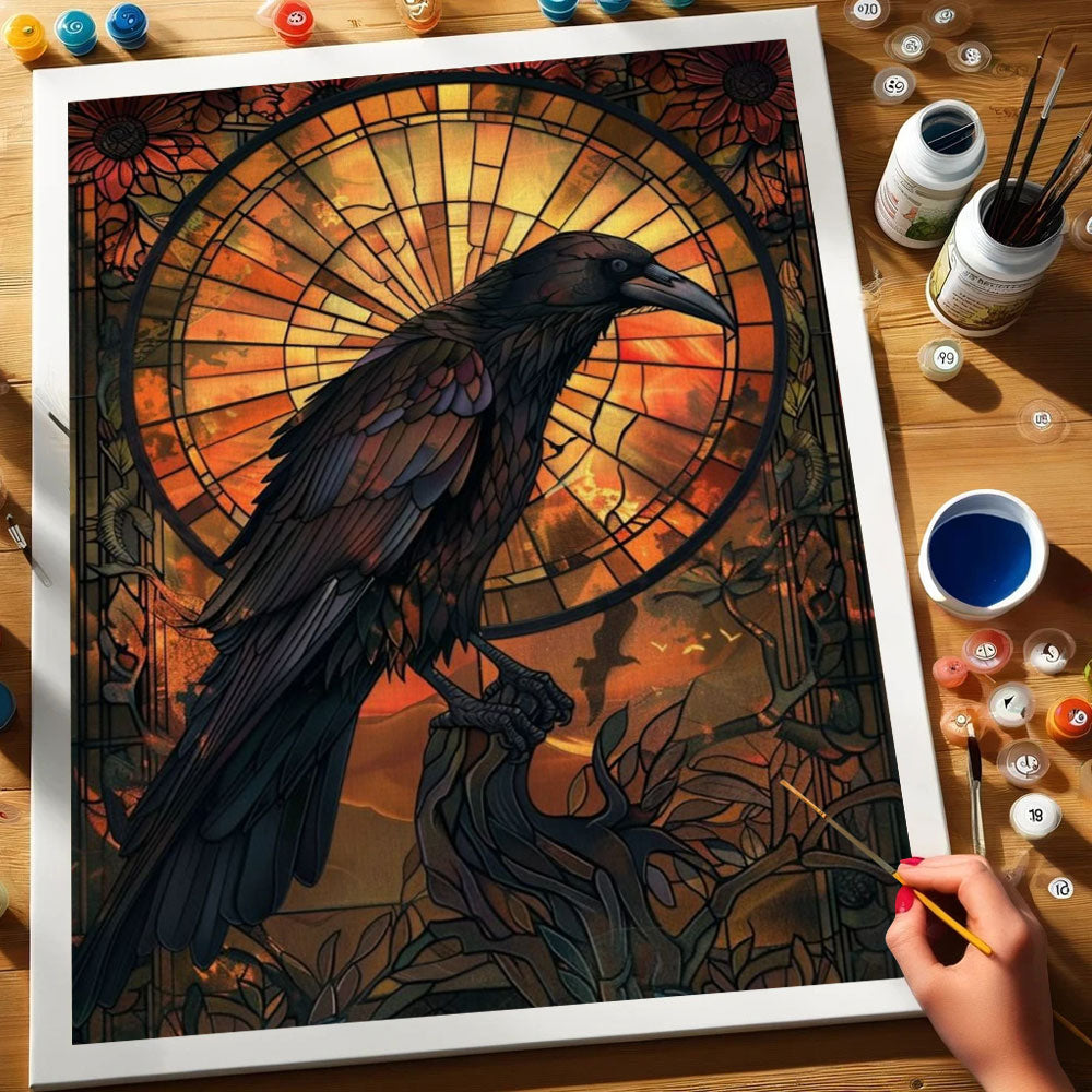 Raven of the Stained Sun | Paint by Numbers Kit
