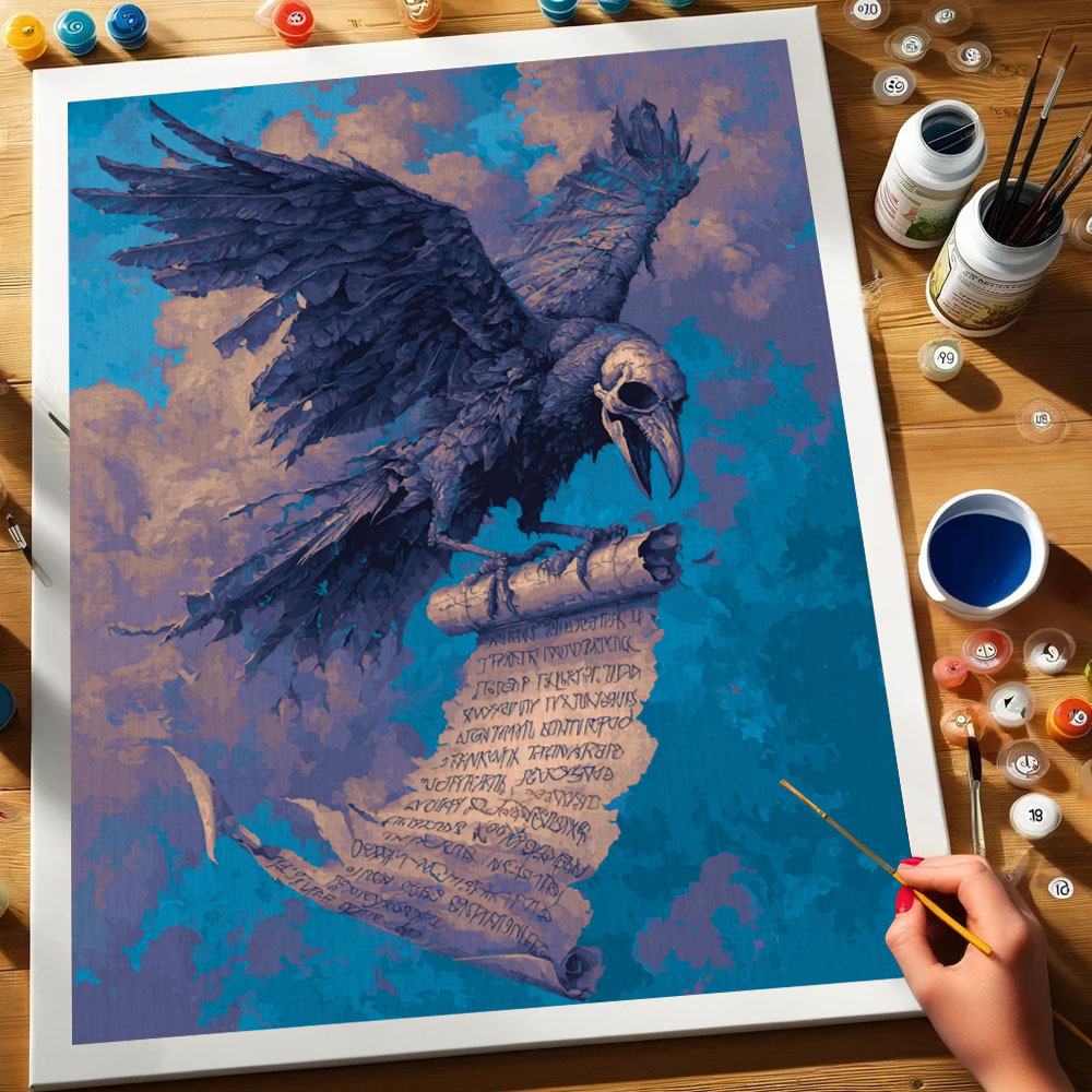Raven's Message | Paint by Numbers Kit