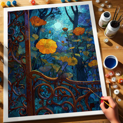 The Shadow Garden Bloom | Paint by Numbers Kit