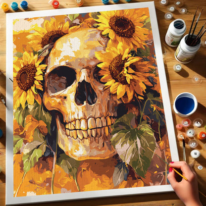 Sunflower Skulls | Paint by Numbers Kit