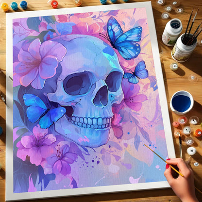 Butterflies Flower Skulls | Paint by Numbers Kit