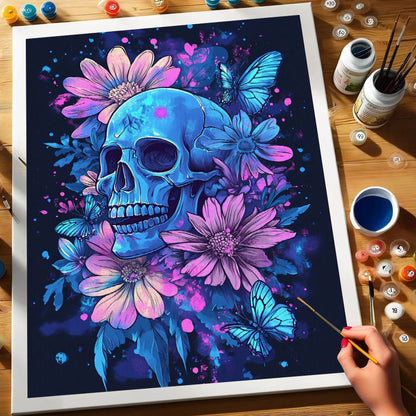 Spring Butterflies Skulls | Paint by Numbers Kit