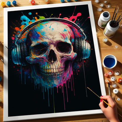 Technicolor Skull | Paint by Numbers Kit