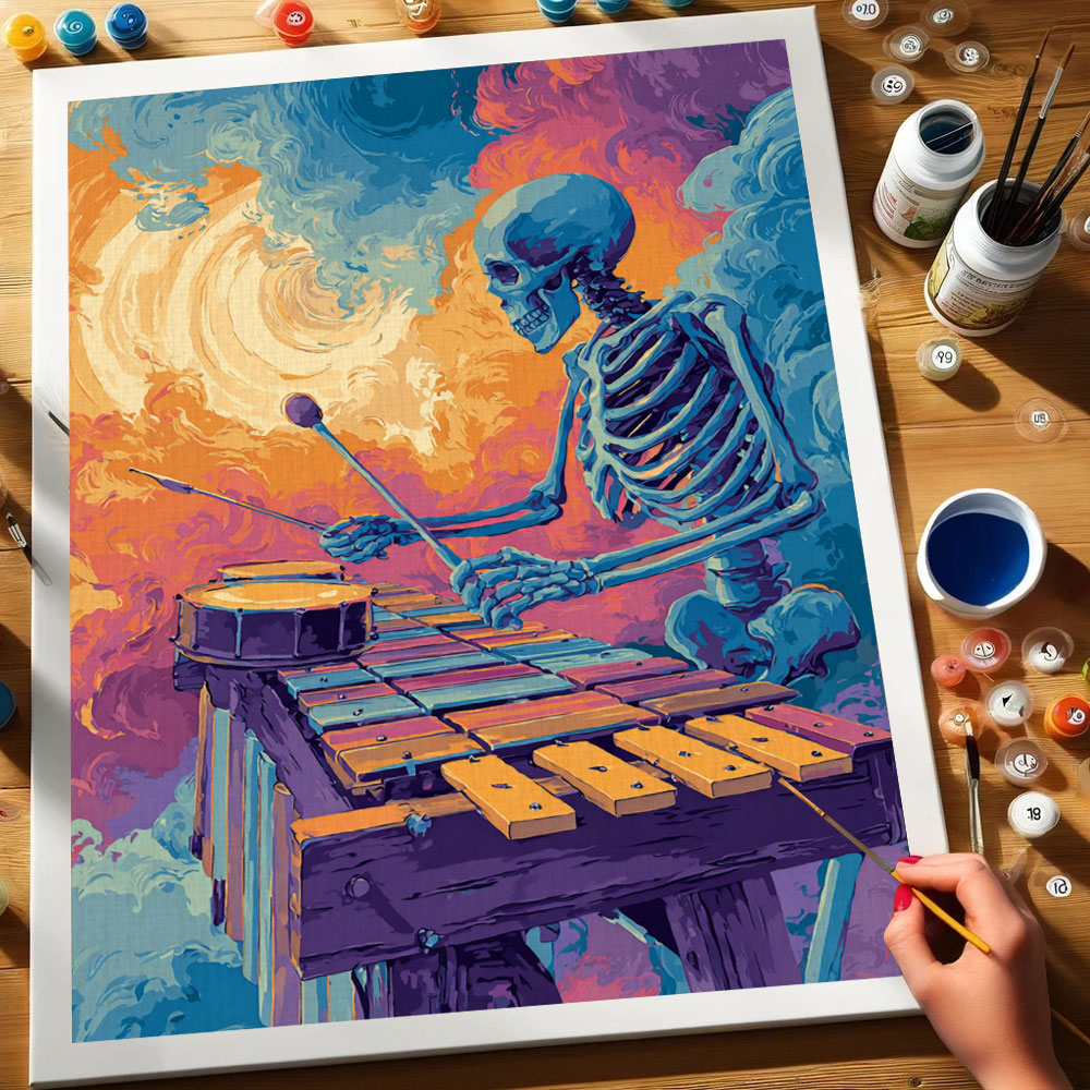 Xylo-Skull Serenade | Paint by Numbers Kit