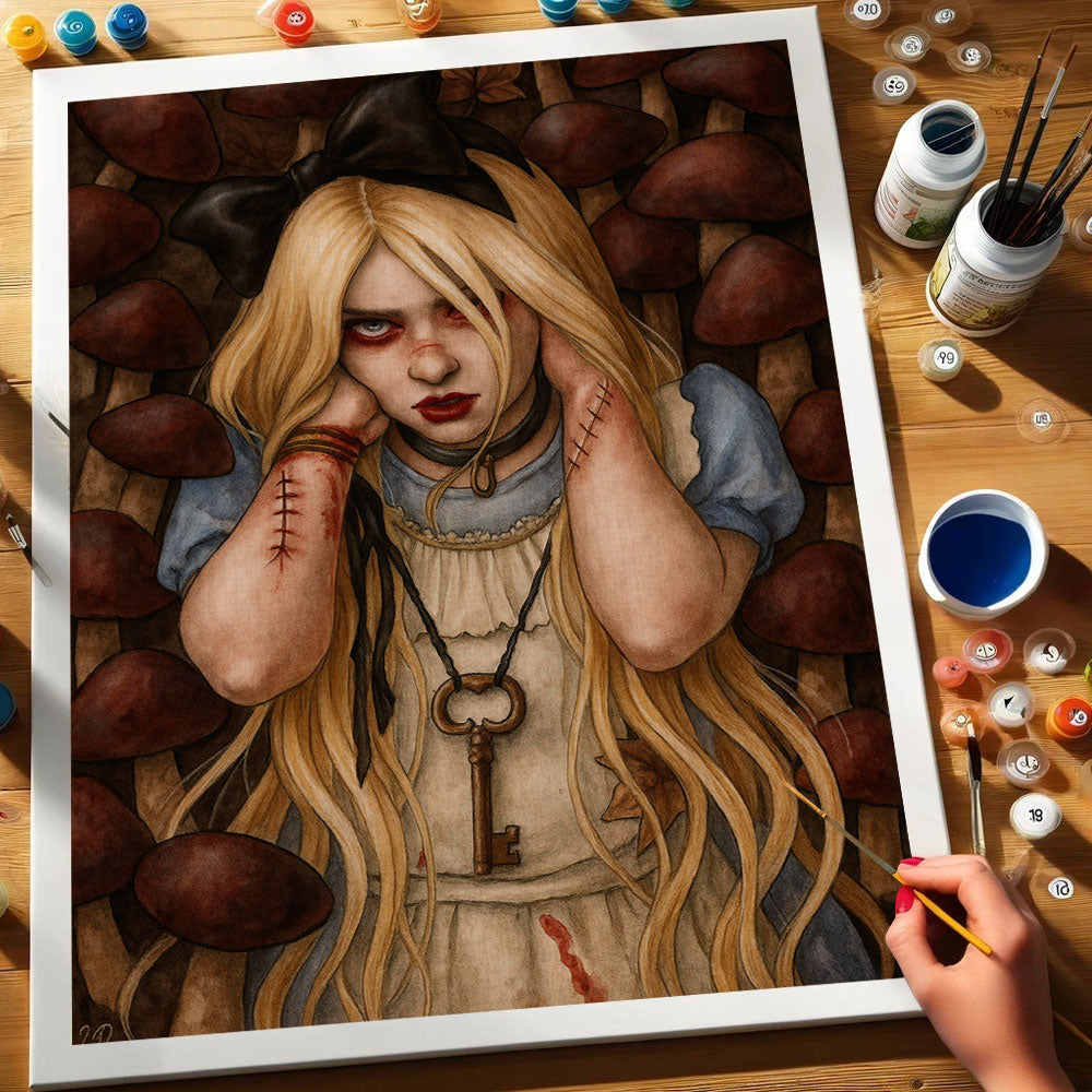 Horror Alice in Wonderland| Paint by Numbers Kit