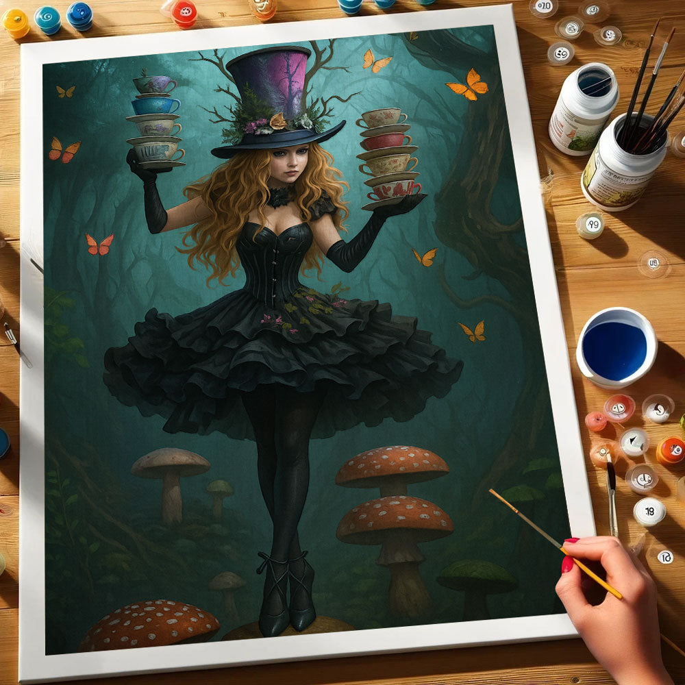 Tea Party in Halloween | Paint by Numbers Kit