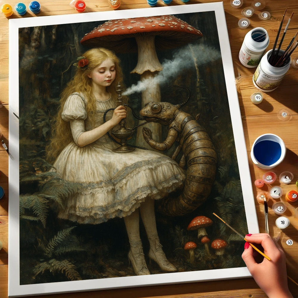 Alice and the Caterpillar | Paint by Numbers Kit