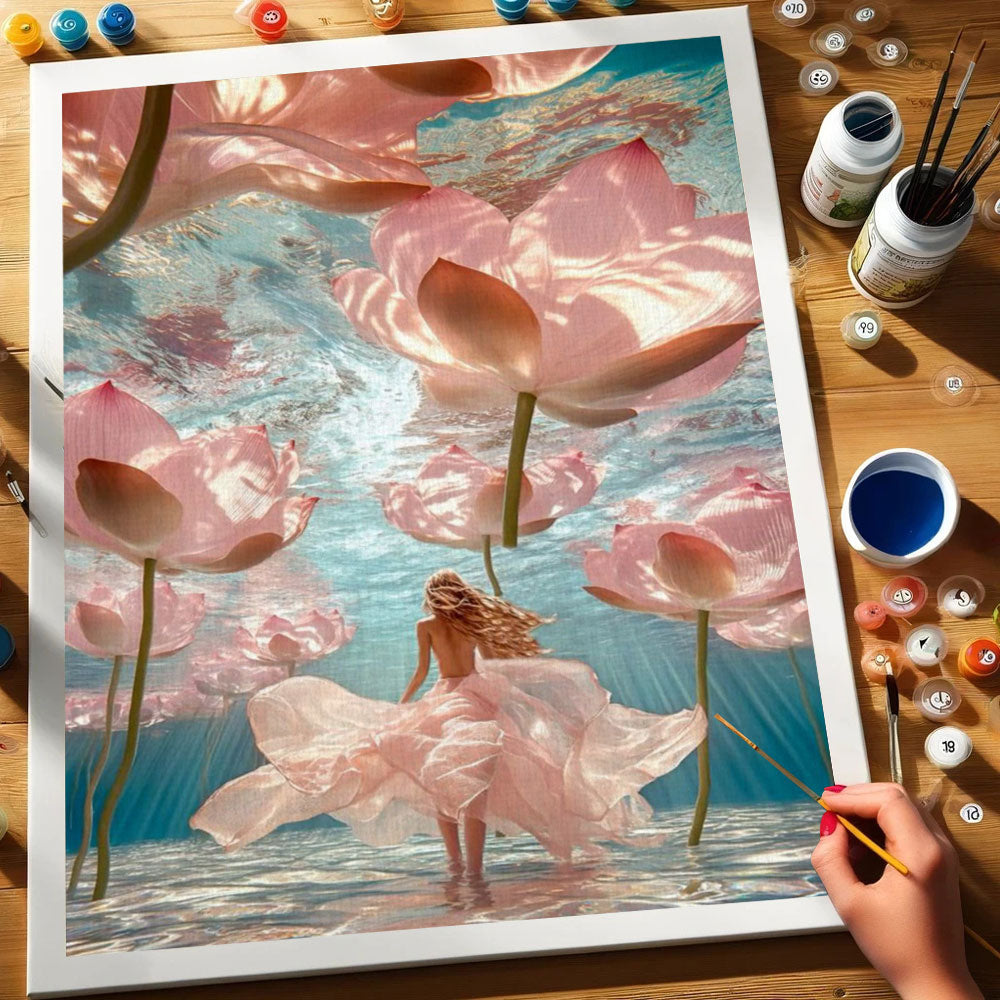Underwater Lotus Dream | Paint by Numbers Kit