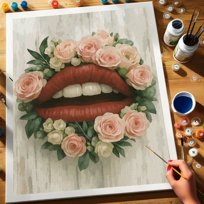 Floral Lips | Paint by Numbers Kit