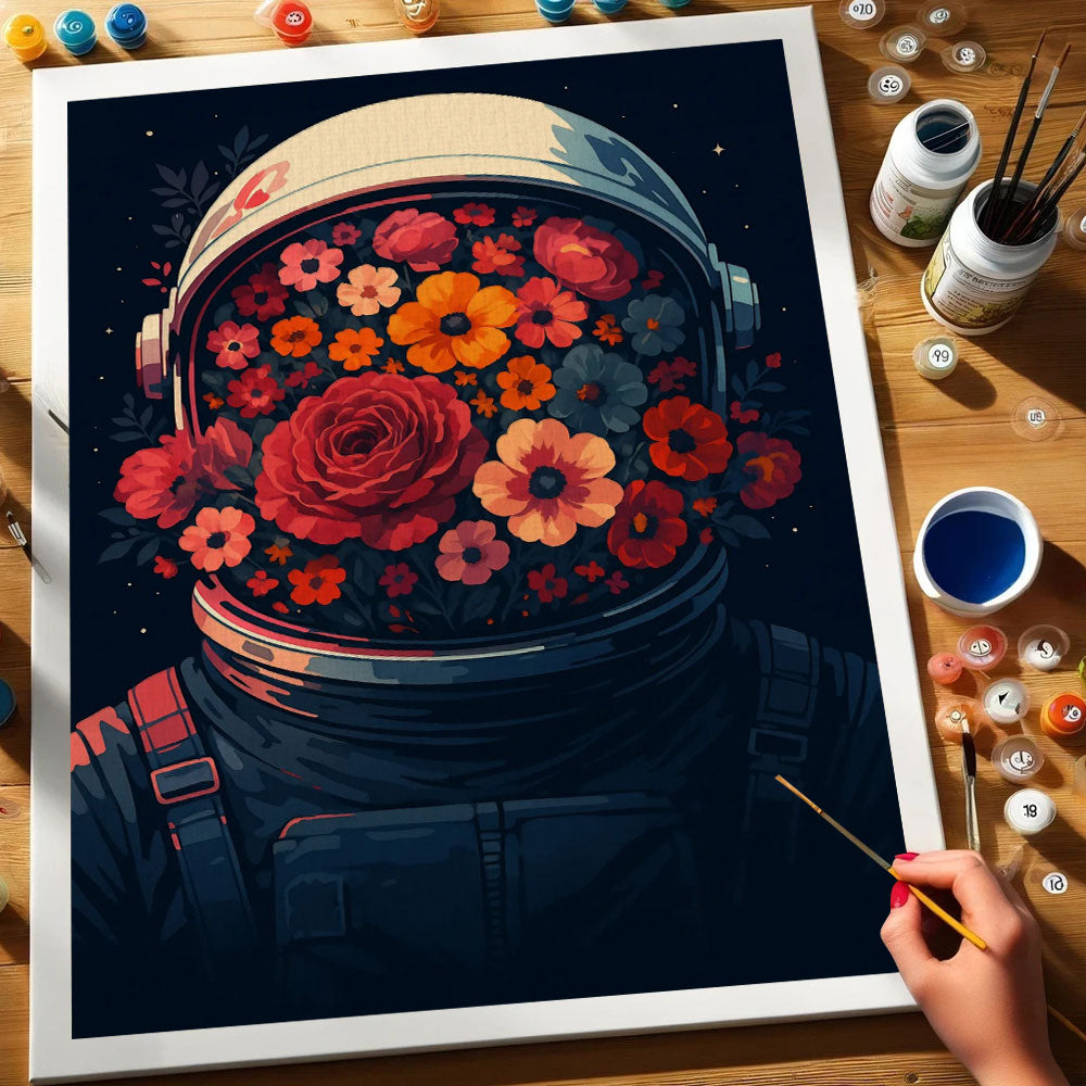 Astronaut in Bloom | Paint by Numbers Kit
