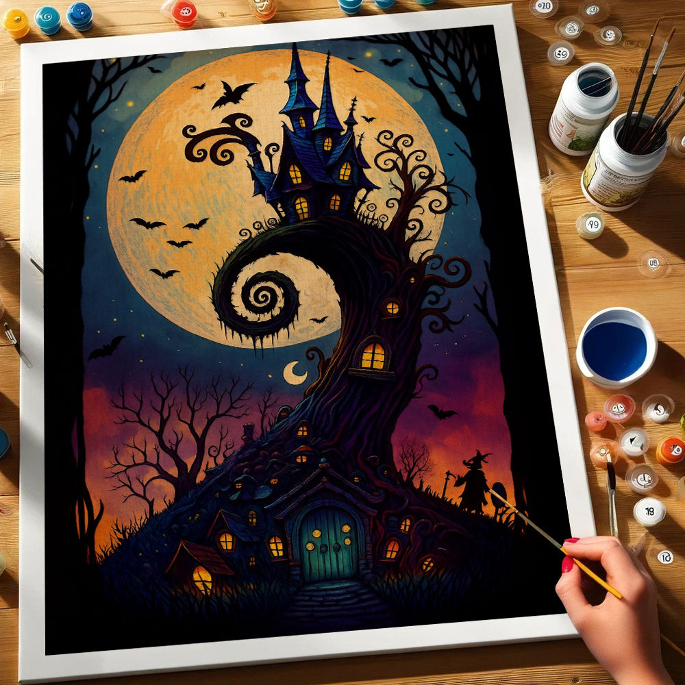 Enchanted Treehouse Castle | Paint by Numbers Kit