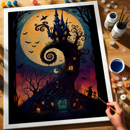 Enchanted Treehouse Castle | Paint by Numbers Kit