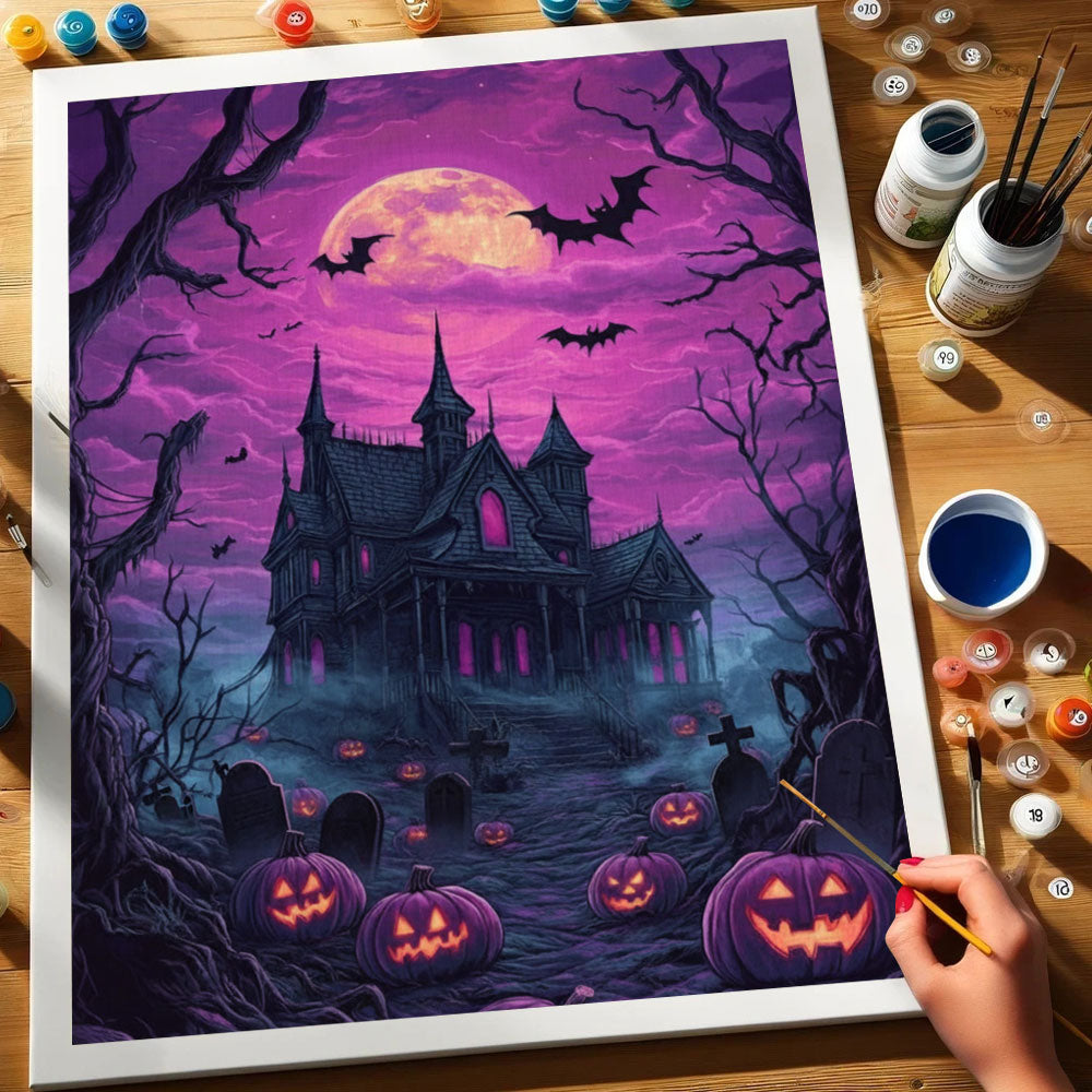 The Haunted Manor | Paint by Numbers Kit