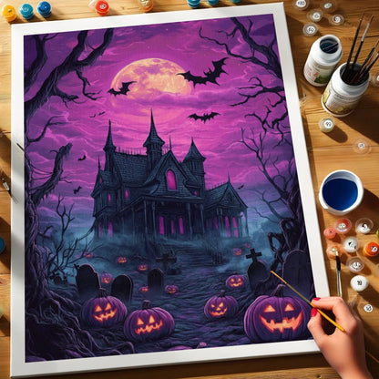 The Haunted Manor | Paint by Numbers Kit