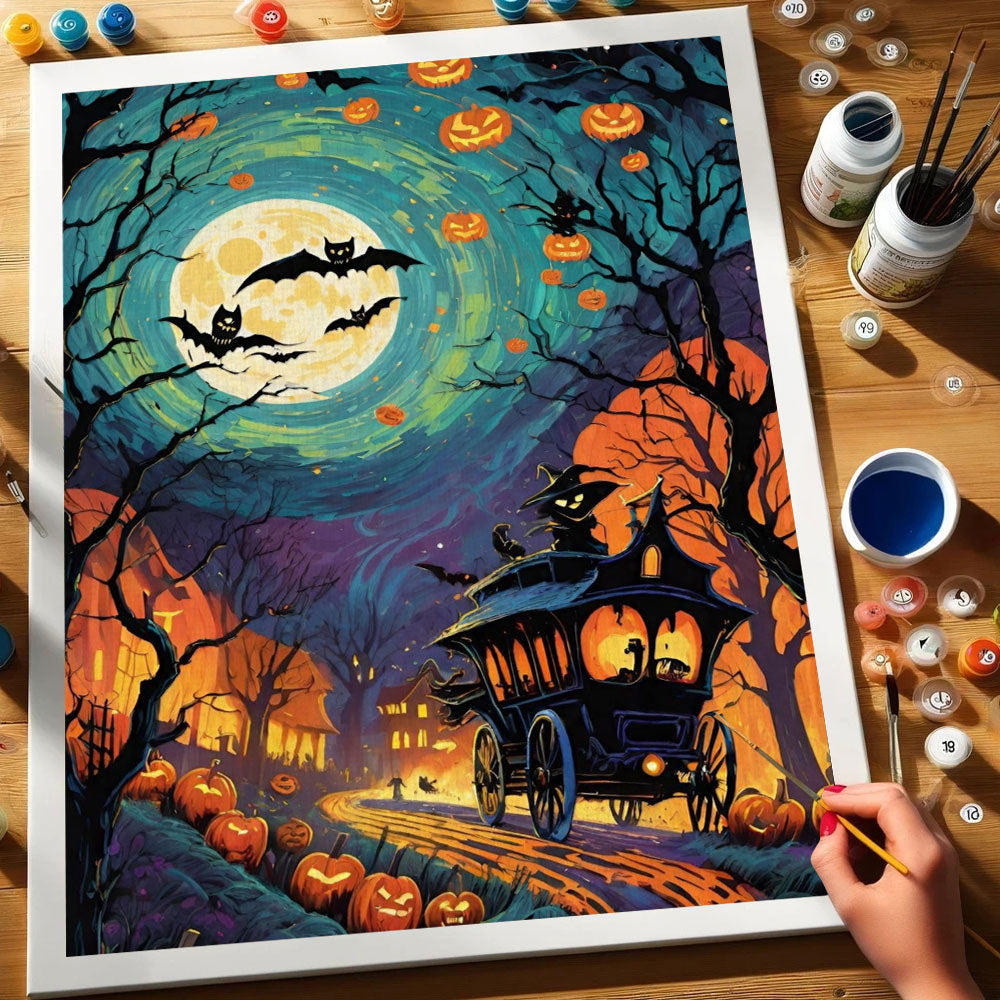 Pumpkin Moon Ride | Paint by Numbers Kit