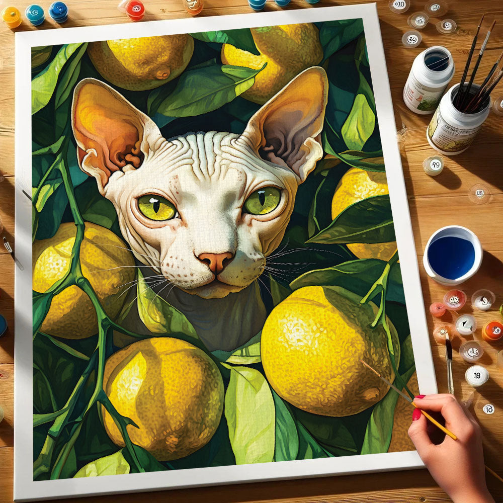 Sphynx cat in Summer Taste | Paint by Numbers Kit