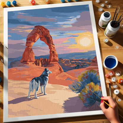 Arches NP - Siberian Husky | Paint by Numbers Kit