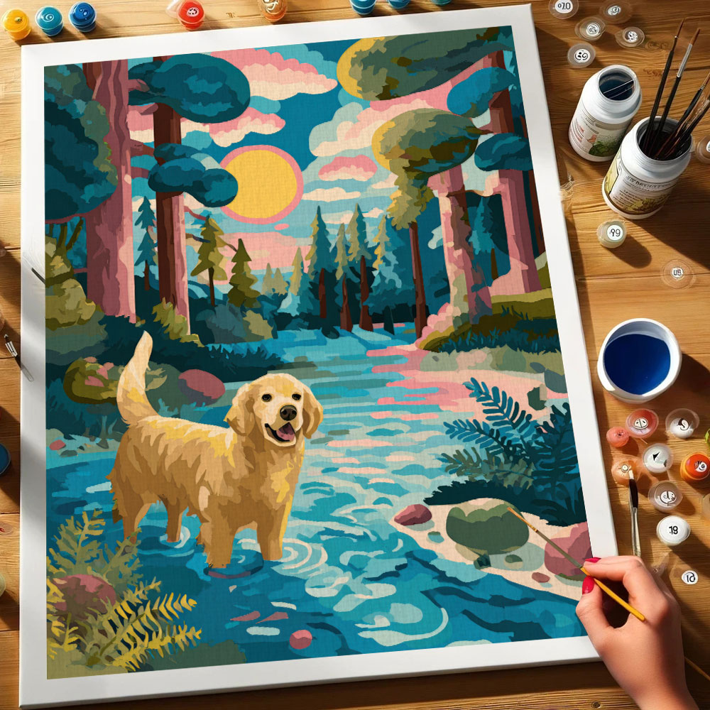 Olympic NP - Golden Retriever | Paint by Numbers Kit