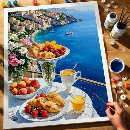 Breakfast on the Amalfi Coast|Paint by Numbers Kit