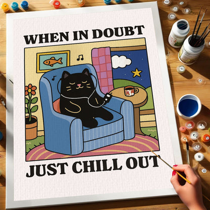 When In Doubt, Just Chill Out | Paint By Number Kit