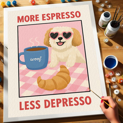 More Espresso, Less Depresso | Paint By Number Kit