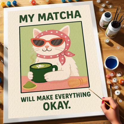 My Matcha Will Make Everything Okey | Paint By Number Kit