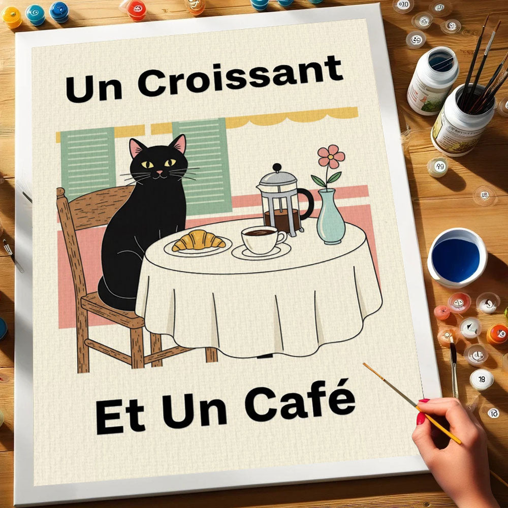 Un Croissant, Et Un Café | Paint By Number Kit