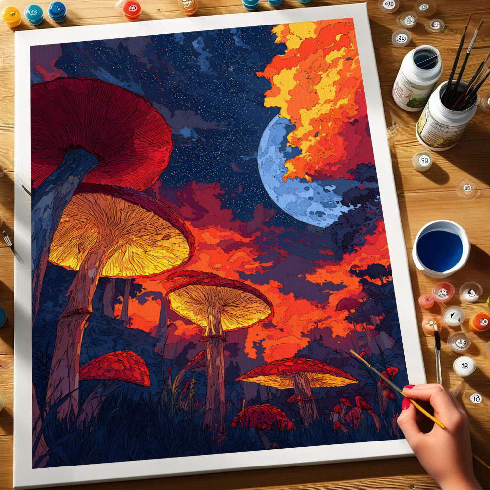 Starlight Shrooms | Paint by Numbers Kit
