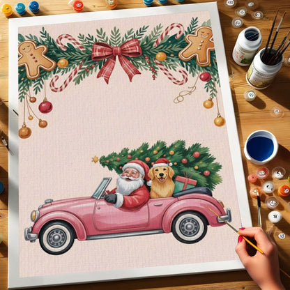 Holiday Cheer on Wheels | Paint by Numbers Kit