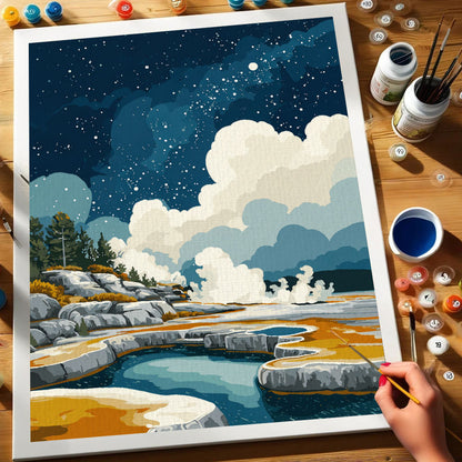 Starlit Geysers | Paint by Numbers Kit
