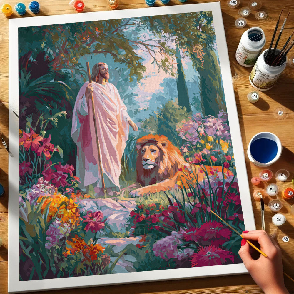 Lion by His Side | Paint by Numbers Kit