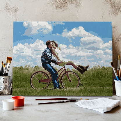 Cycling Through Clouds | Paint By Number Kit