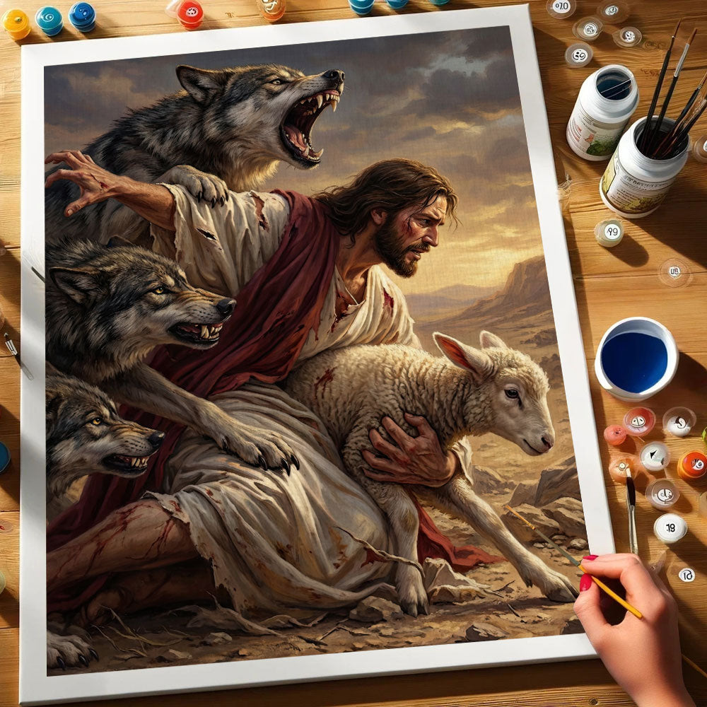 Jesus Protecting | Paint by Numbers Kit