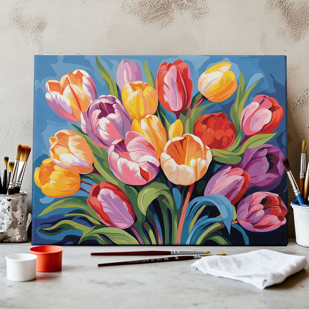 Vibrant Tulip Medley | Paint by Numbers Kit