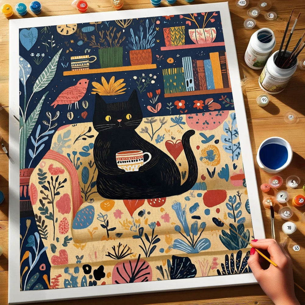 Coffee Cat | Paint by Numbers Kit