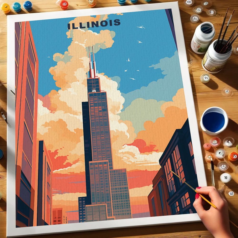 Illinois U.S. State | Paint by Numbers Kit