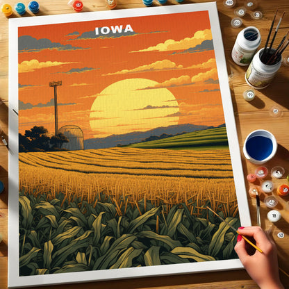 Iowa U.S. State | Paint by Numbers Kit