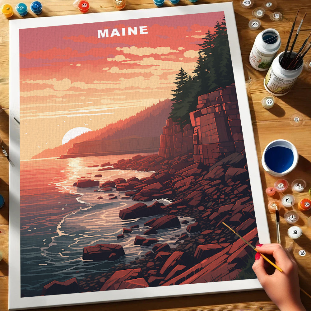 Maine U.S. State | Paint by Numbers Kit