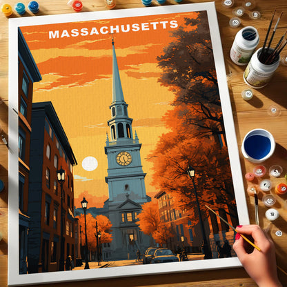 Massachusetts U.S. State | Paint by Numbers Kit