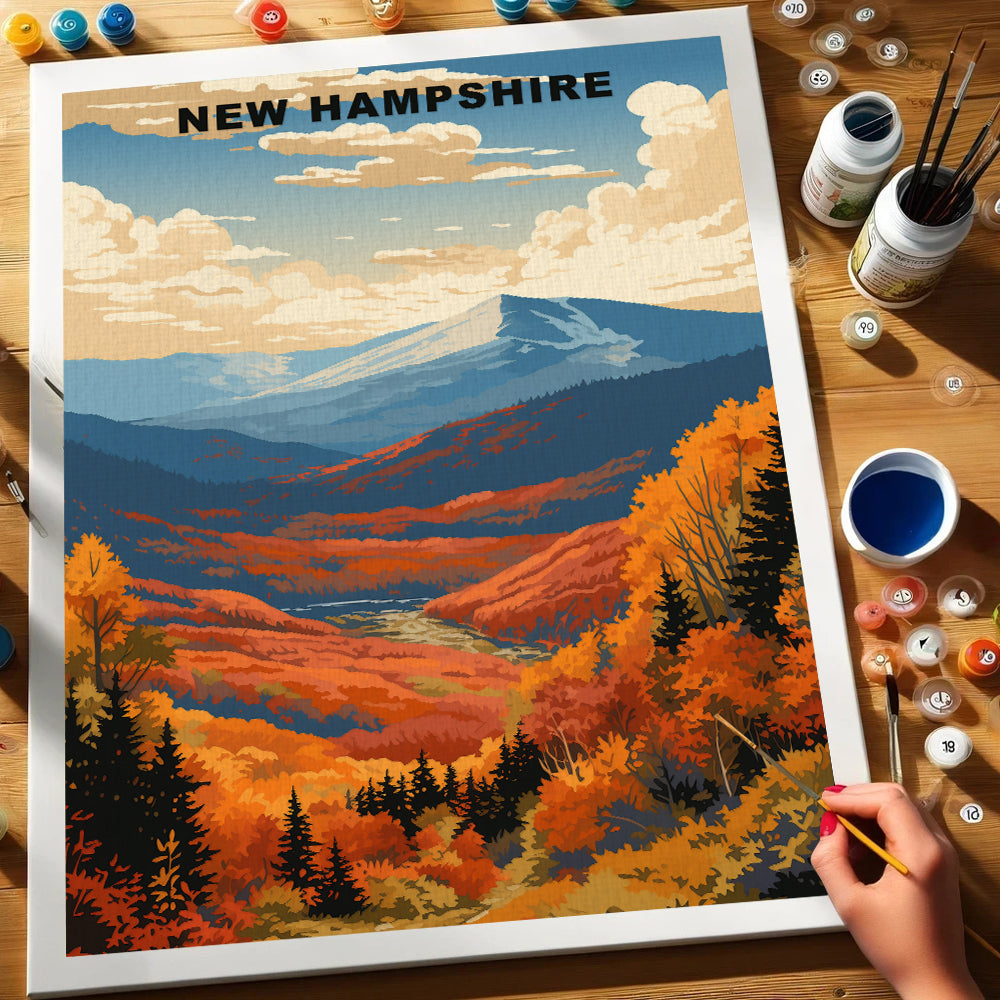 New Hampshire U.S. State | Paint by Numbers Kit