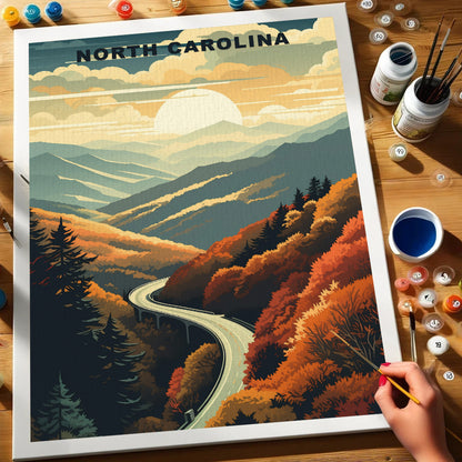 North Carolina U.S. State | Paint by Numbers Kit