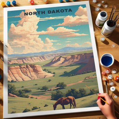 North Dakota U.S. State | Paint by Numbers Kit