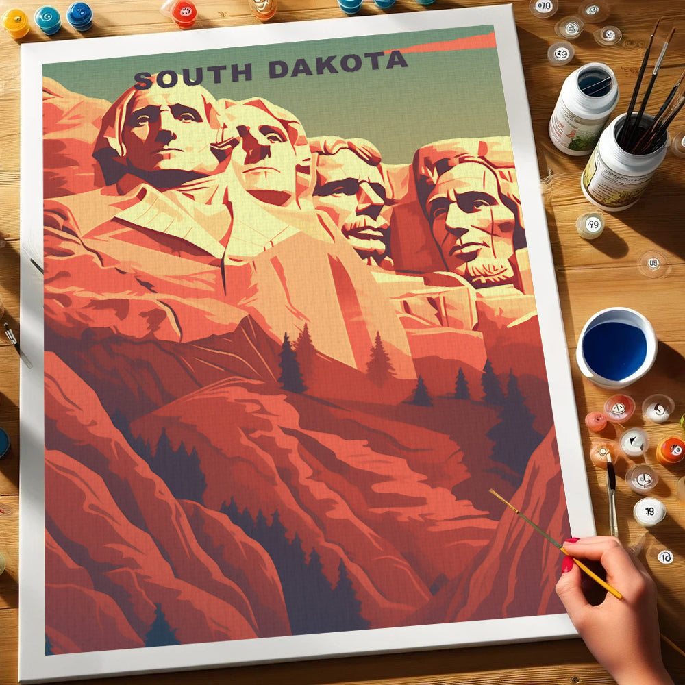 South Dakota U.S. State | Paint by Numbers Kit