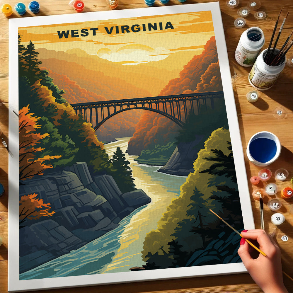 West Virginia U.S. State | Paint by Numbers Kit