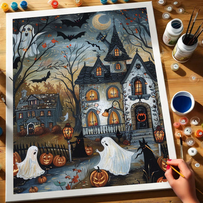 Haunted House | Paint by Numbers Kit