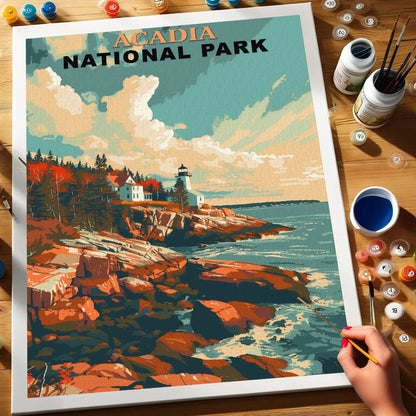 Acadia National Park Vintage | Paint by Numbers Kit