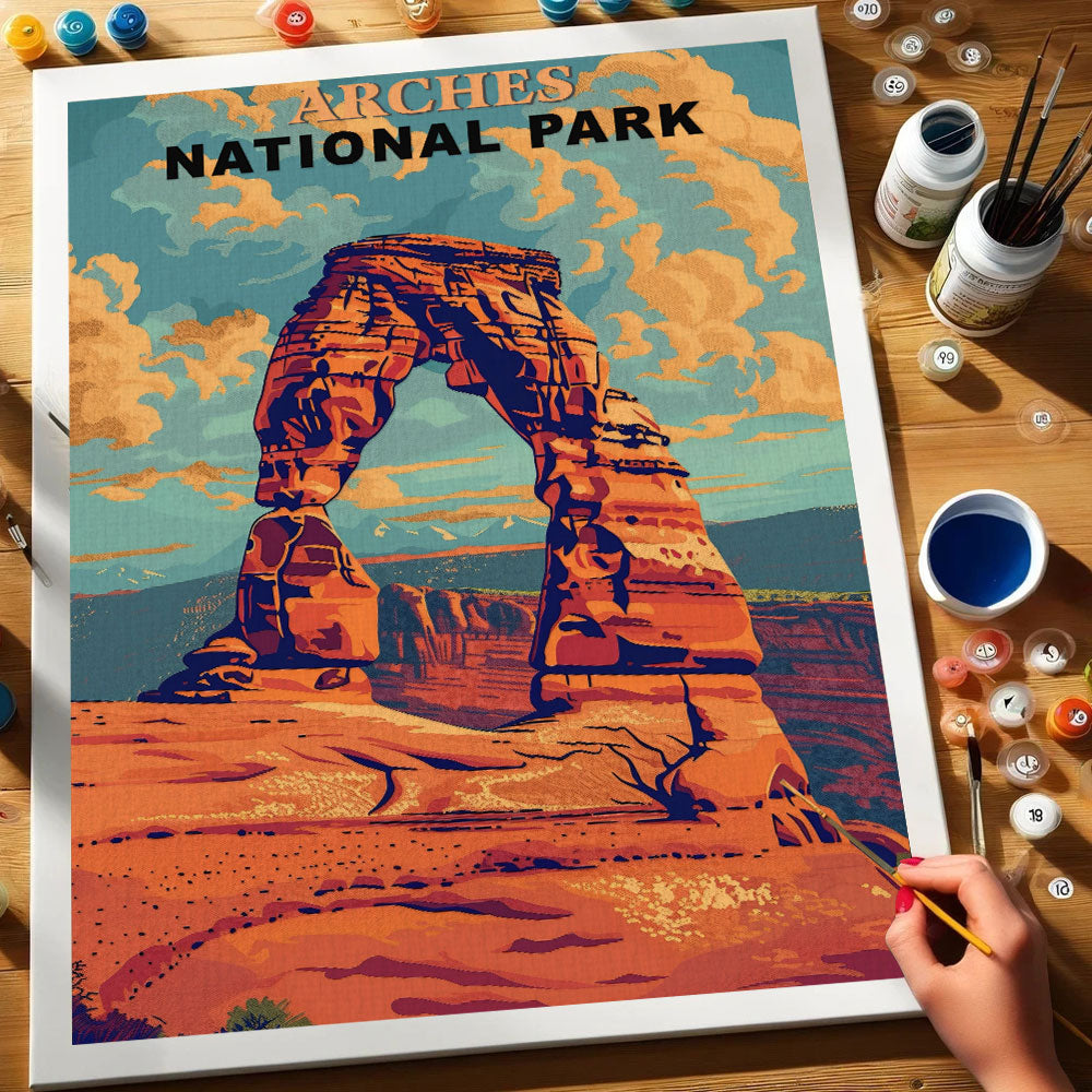 Arches National Park Vintage | Paint by Numbers Kit